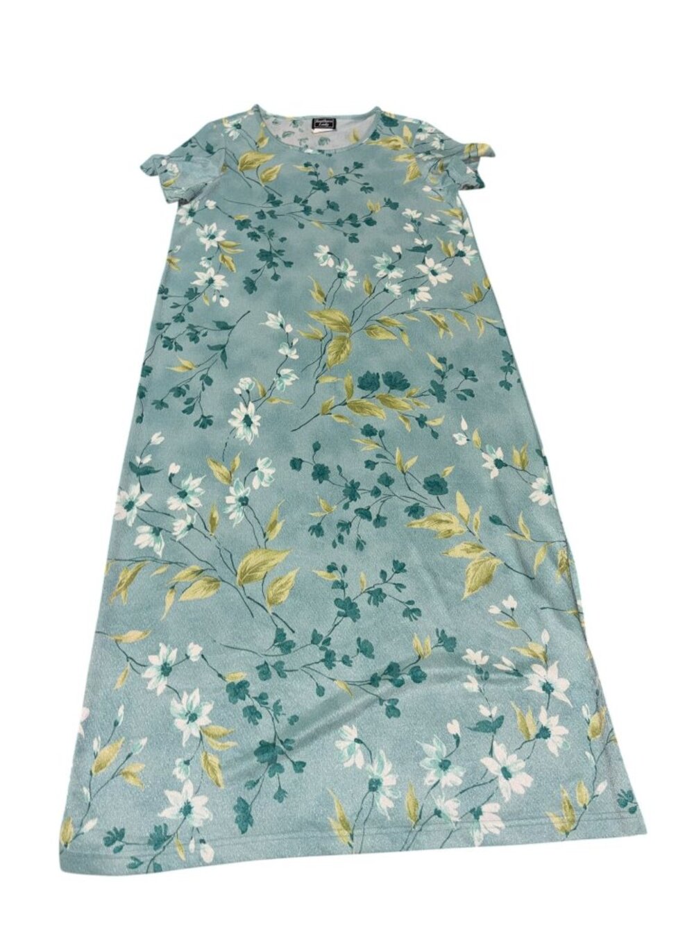 Southern Lady Large  Dress with Over Blouse Teal Floral - Picture 2 of 9